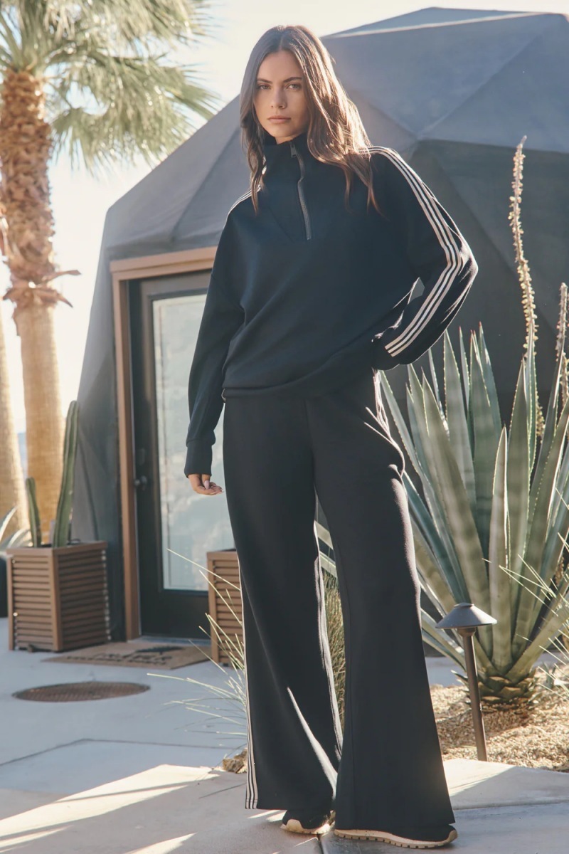 Women's Striped Zip-Up Cardigan Long Sleeve Casual Commuter