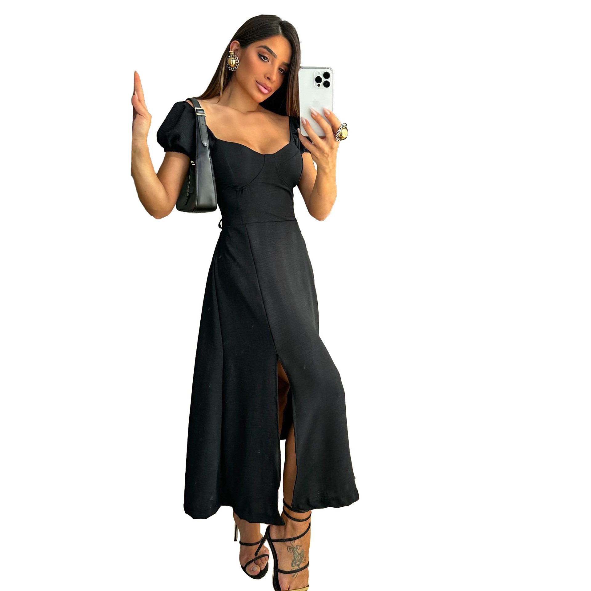 Women's Summer Open-Back Cross Thin-Strap Dress