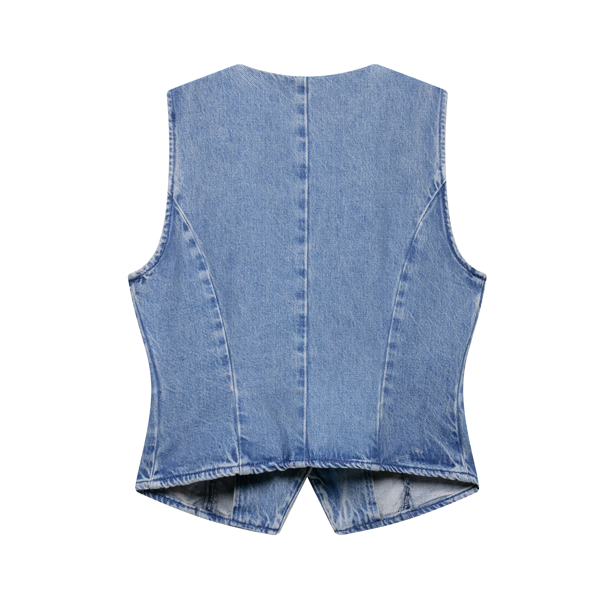 Women's Denim Vest and Pants Set Casual Streetwear