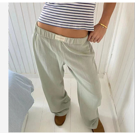 Women's Striped Wide-Leg High-Waist Casual Pants