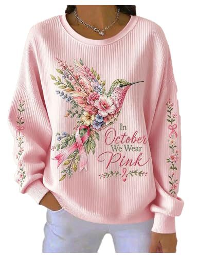 Women's Bird Floral Letter Print Casual Pullover Hoodie