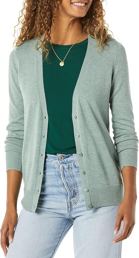 Women's Knit Single-Breasted Long-Sleeve Cardigan Sweater