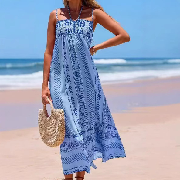 Crochet Spliced Knit Cami Dress