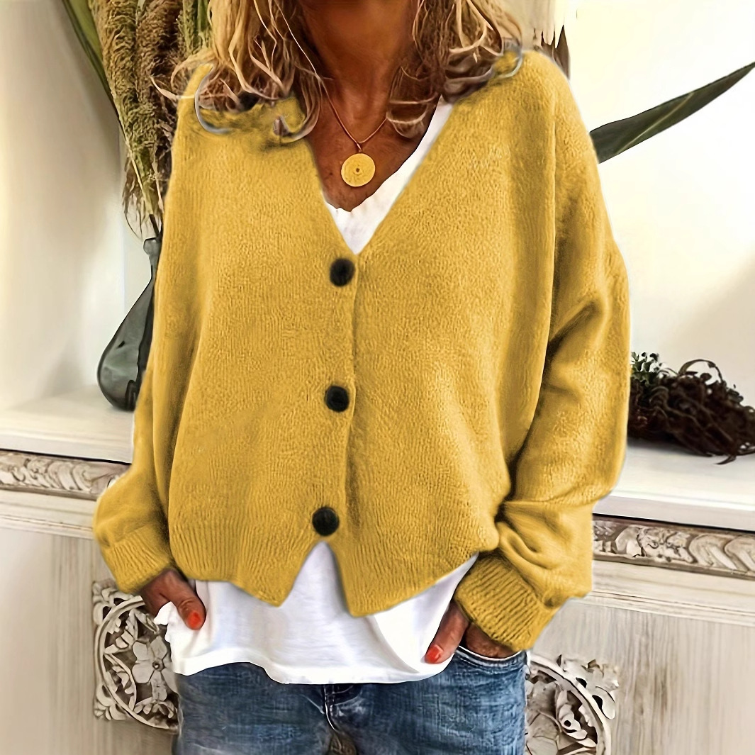 Women's Casual Loose Knit Cardigan Sweater