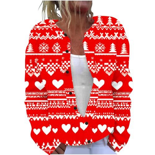 Women's Floral Leaf Print Button Cardigan Sweater
