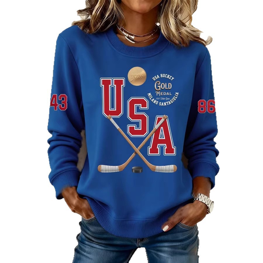 Women's USA Hockey Star Print Sweatshirt