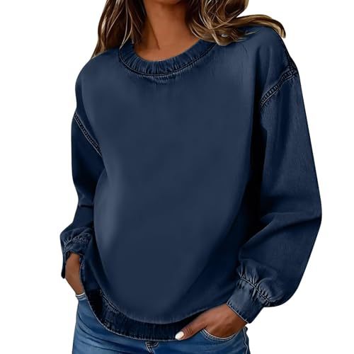 Women's Leopard Print Crewneck Sweatshirt Waffle Knit Long Sleeve