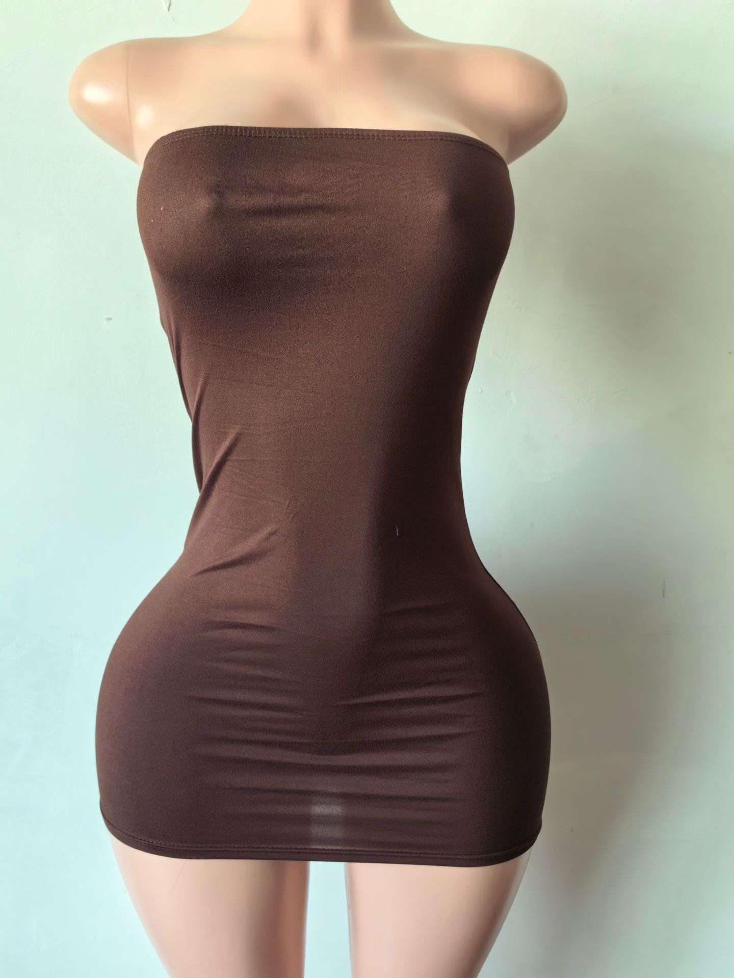 Sleeveless Strapless Bodycon Mini Dress Slim Fit