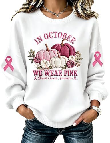 Ribbon Letter Print Crewneck Long Sleeve Waffle Sweatshirt for Women