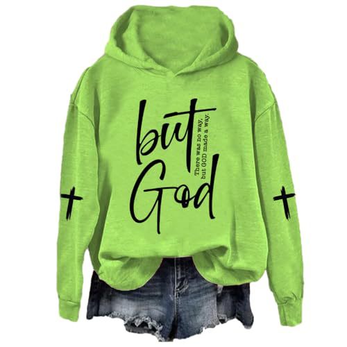 Women's Letter Cross Print Casual Hoodie