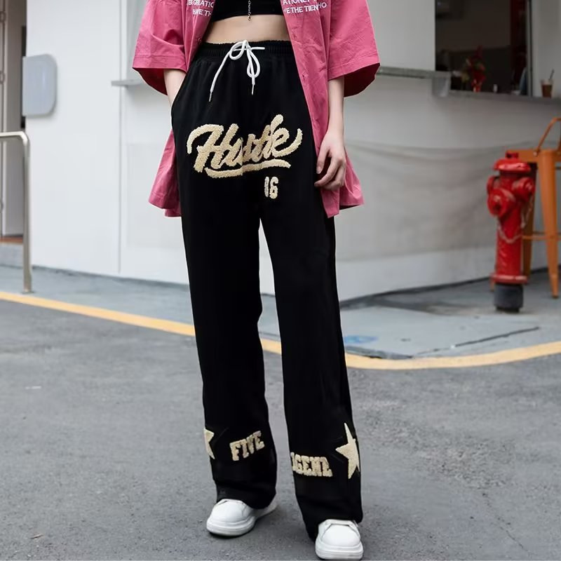 American Retro High-Waist Straight-Leg Cargo Pants for Women