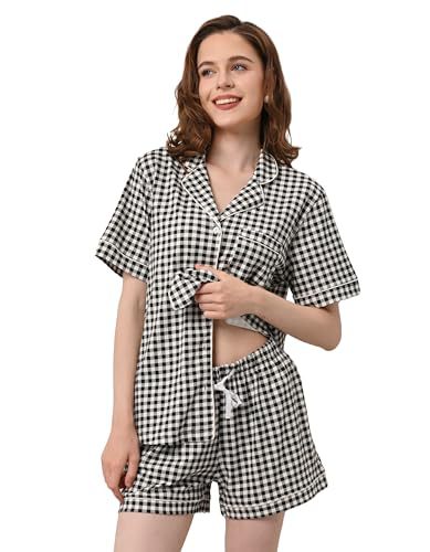 Women's Cuban Collar Short Sleeve Button Lounge Set