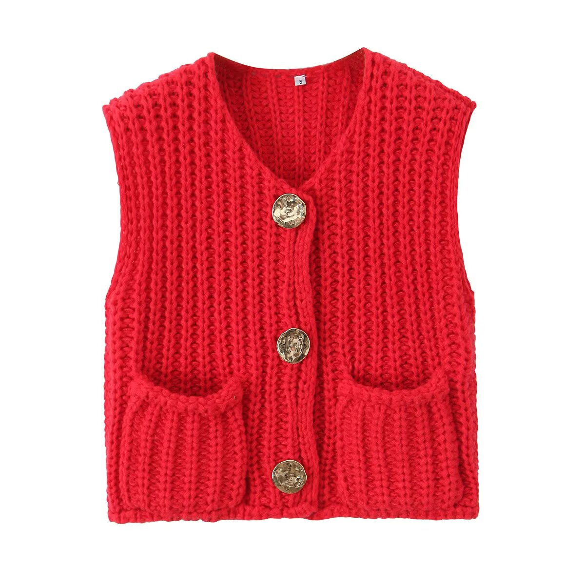 Women's Solid Color Sleeveless Knit Vest