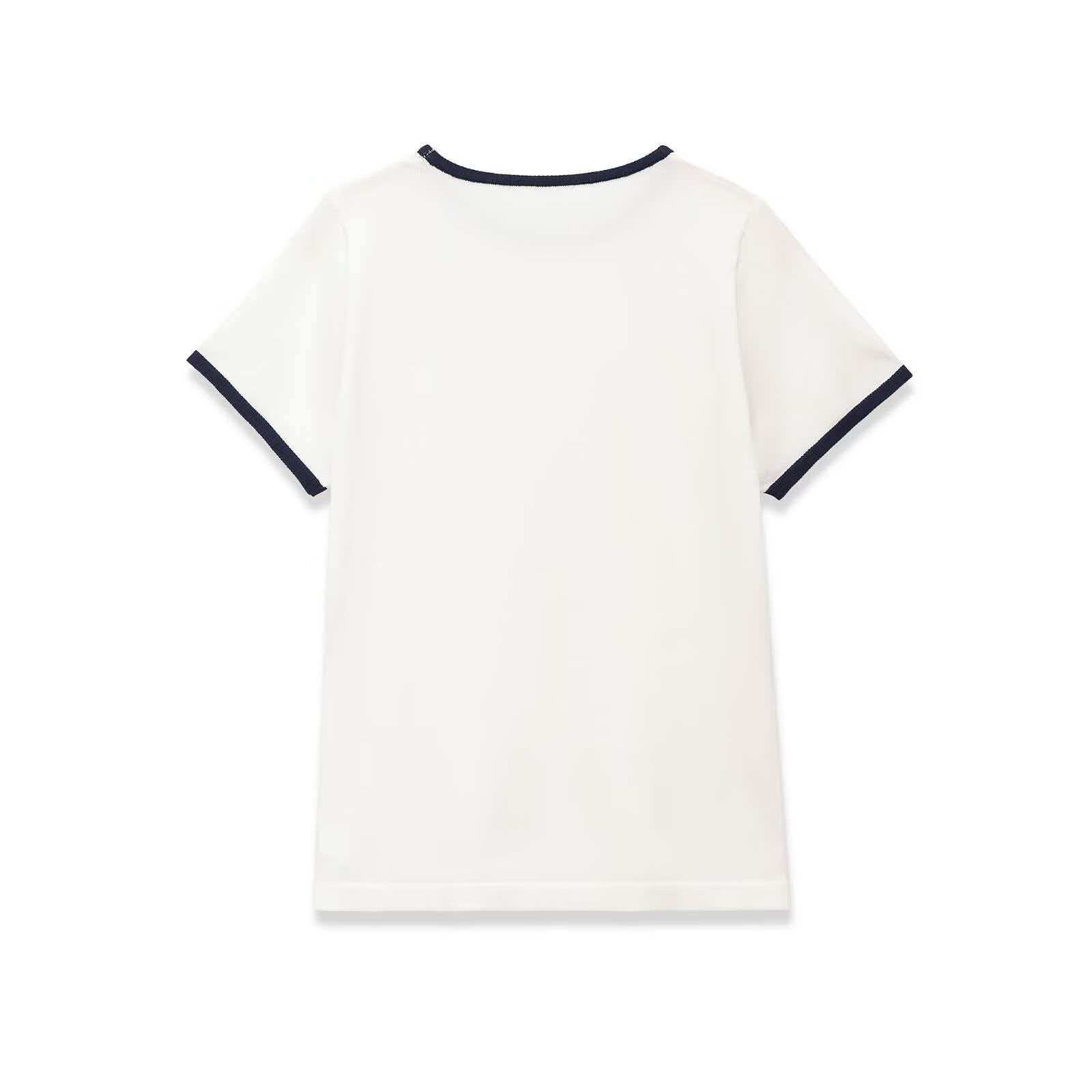 Women's Color-Block Trim Crewneck Short-Sleeve Knit Top