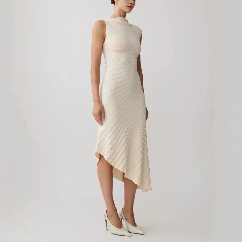 Sexy Sleeveless Slim-Fit Midi Knit Dress
