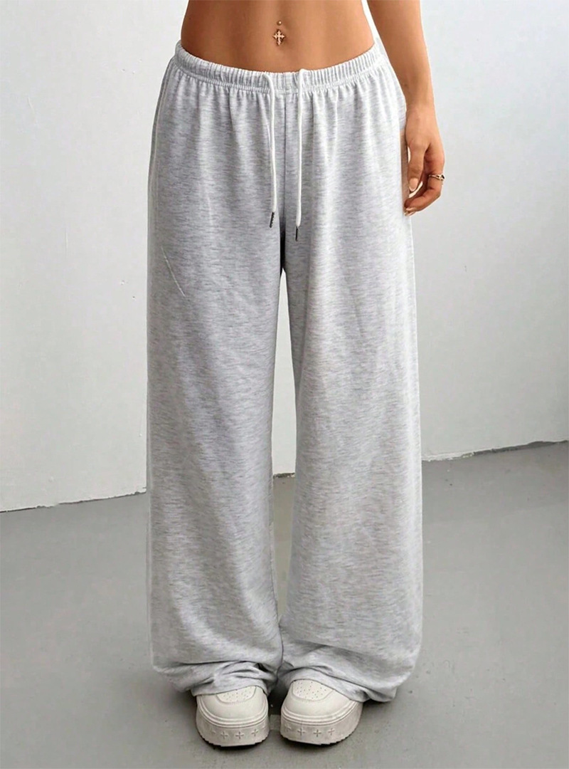 Women's Relaxed Drawstring Wide-Leg Pants