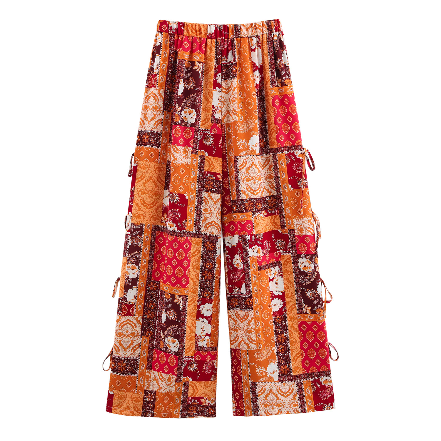 Women's Loose Print Casual Long Pants Set
