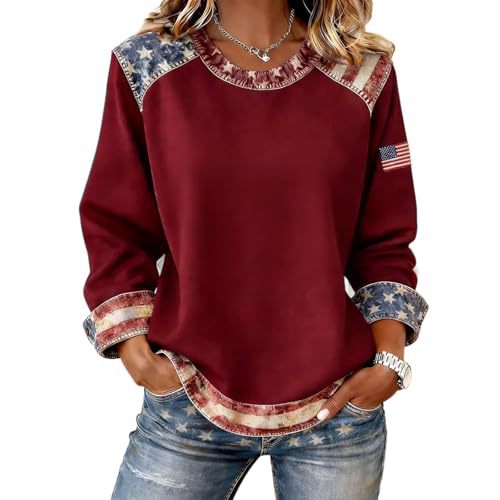 Women's American Eagle Print Crewneck Sweatshirt