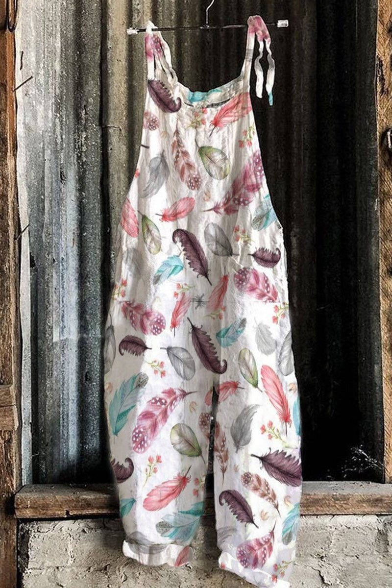 Sweet Floral Print Wide-Leg Jumpsuit