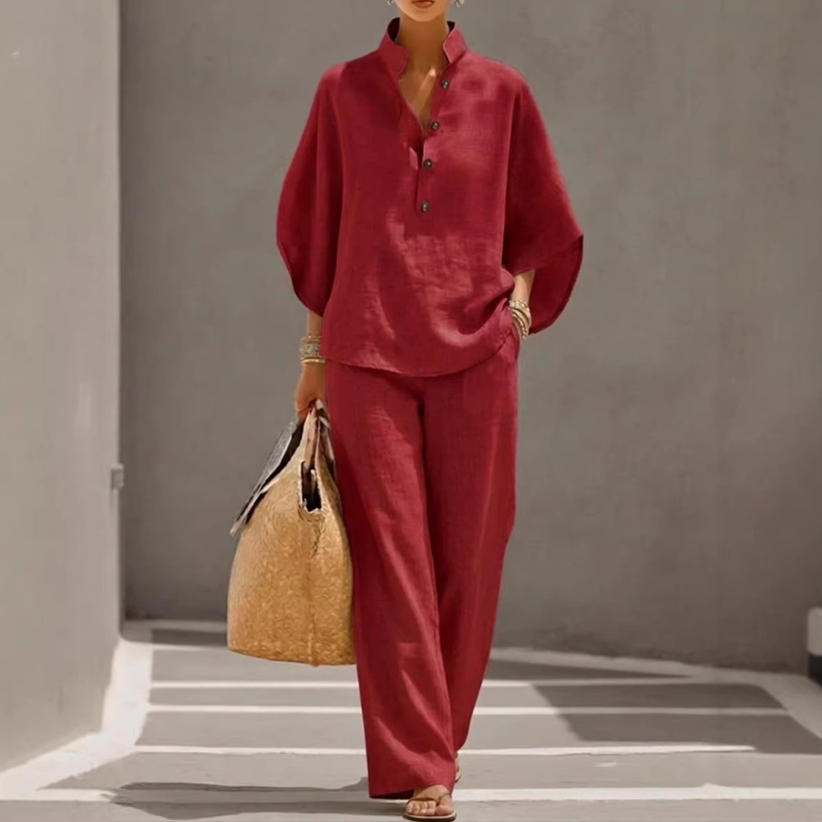 Women's Casual Urban Shirt and Pants Set