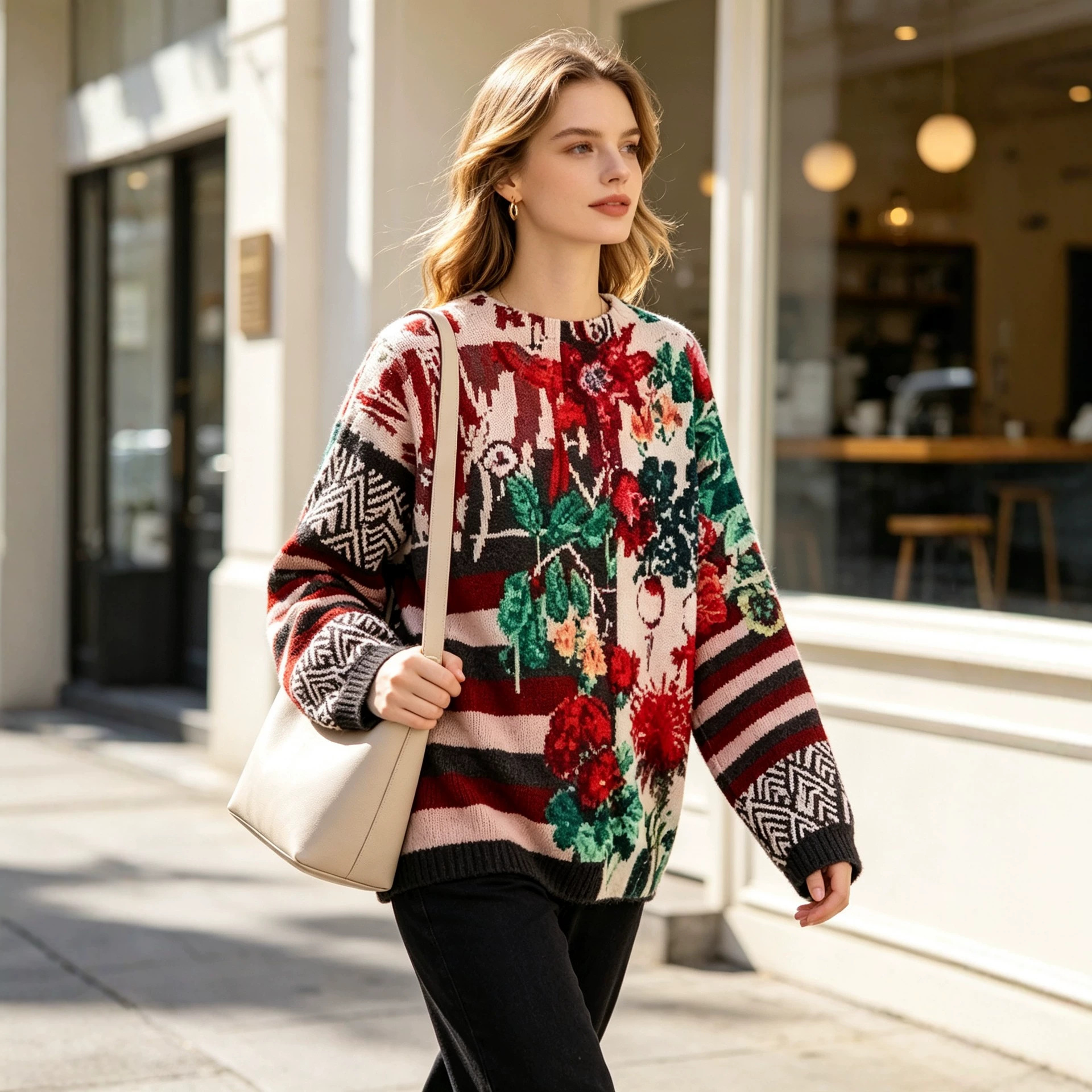 Christmas 3D Print Crewneck Pullover Sweater