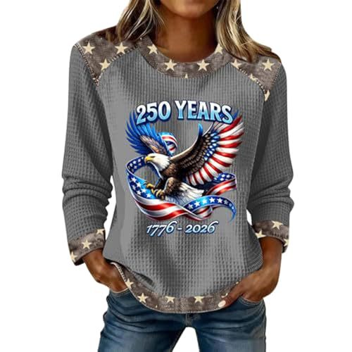 Women's USA Flag Star Print Sweatshirt