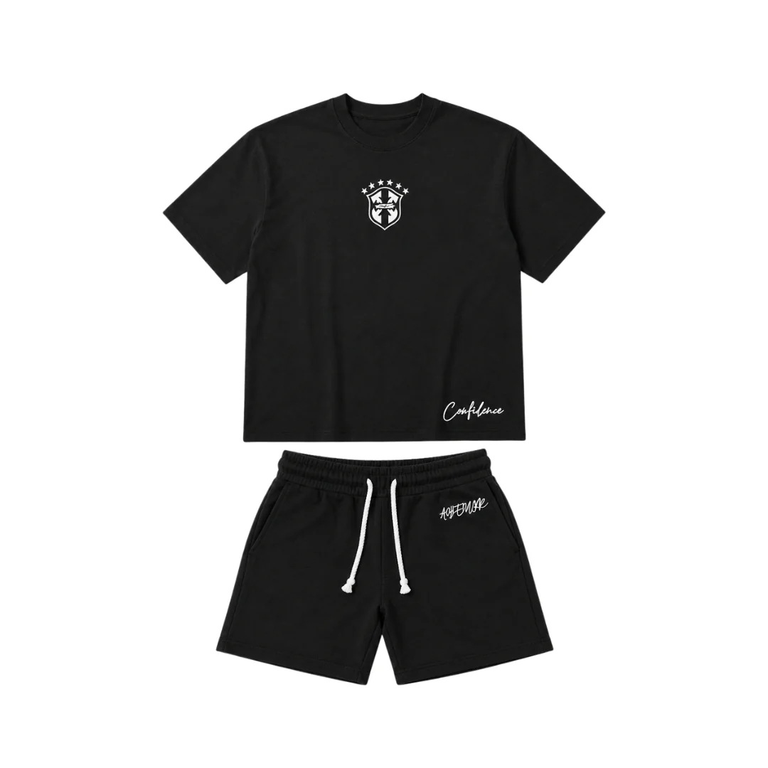 Women's Summer Short Sleeve Crewneck T-Shirt and Shorts Set