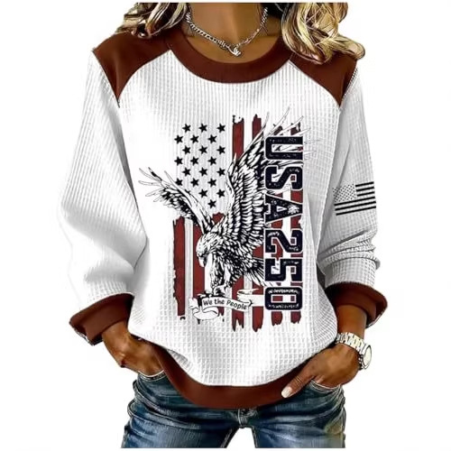 Women's Eagle Print Crewneck Sweatshirt