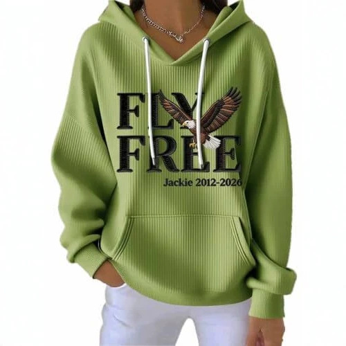 Women's Free Letter Eagle Print Casual Sweatshirt