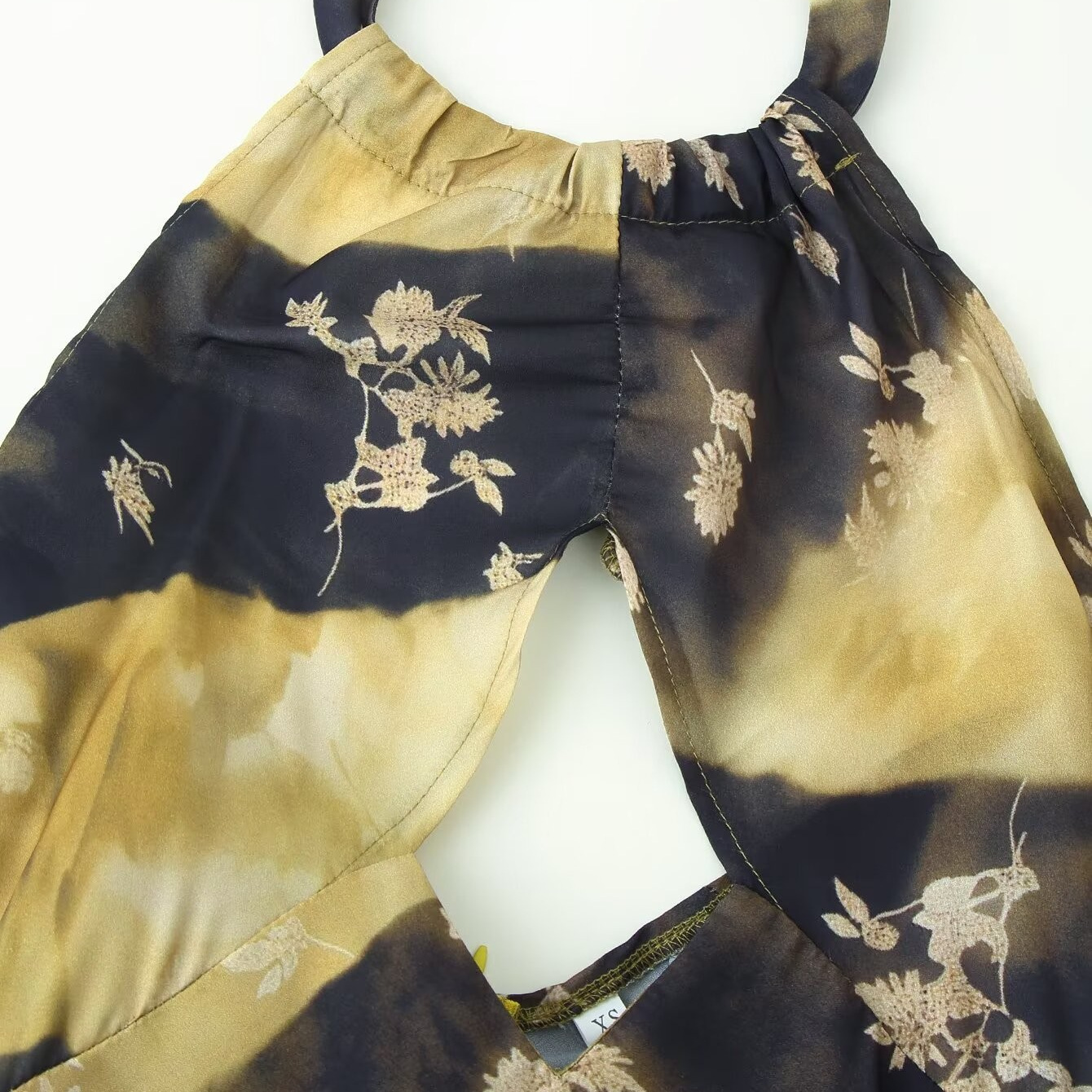 Women's Halter Cutout Floral Print Midi Dress