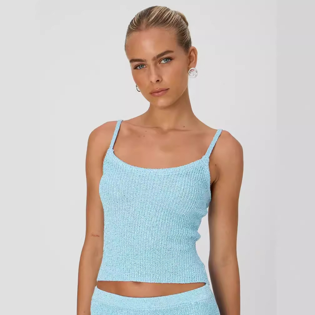 Women's Striped Cami Top and Bodycon Midi Skirt Set