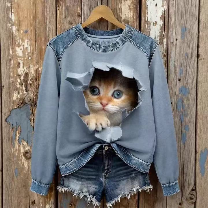 Women's Christmas Animal Print Sweatshirt