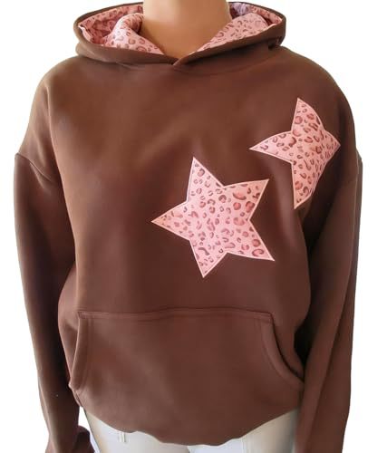 Women's Star Leopard Print Casual Hoodie