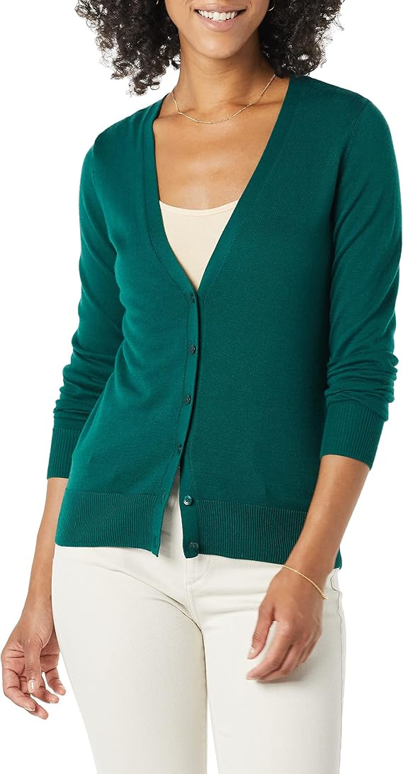 Women's Knit Single-Breasted Long-Sleeve Cardigan Sweater