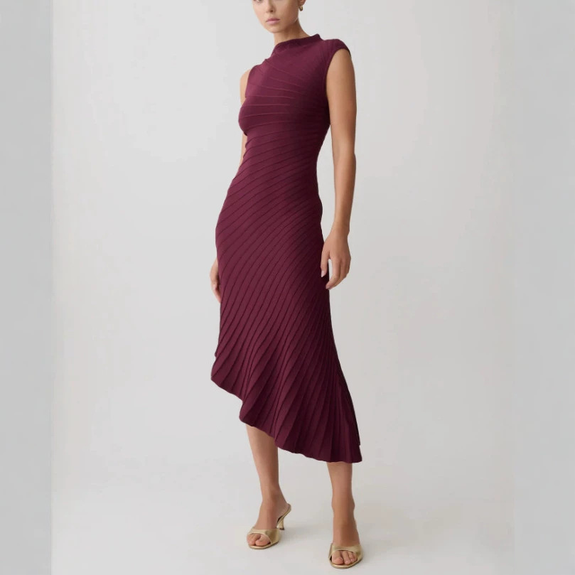 Sexy Sleeveless Slim-Fit Midi Knit Dress