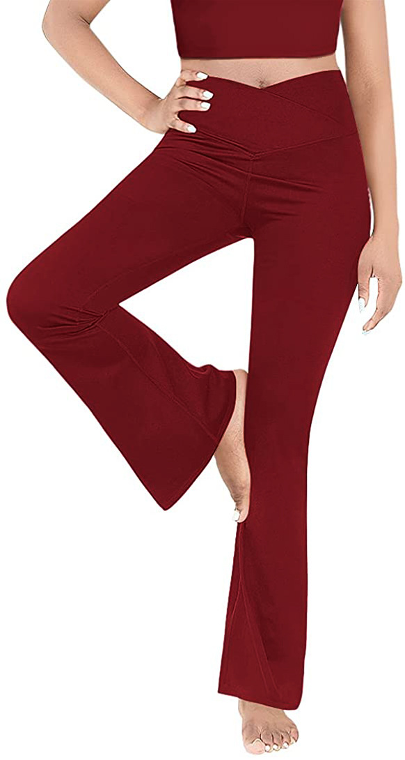 High-Waist Loose Yoga Pants Comfortable Casual Woven Polyester