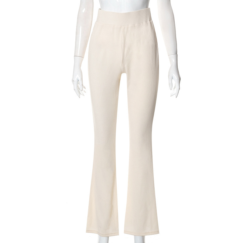 High-Waist Slim Fit Micro Flare Pants