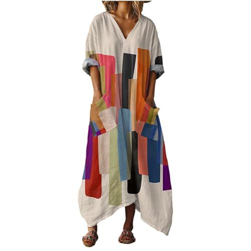 Women's Boho A-Line Midi Dress with 3D Print