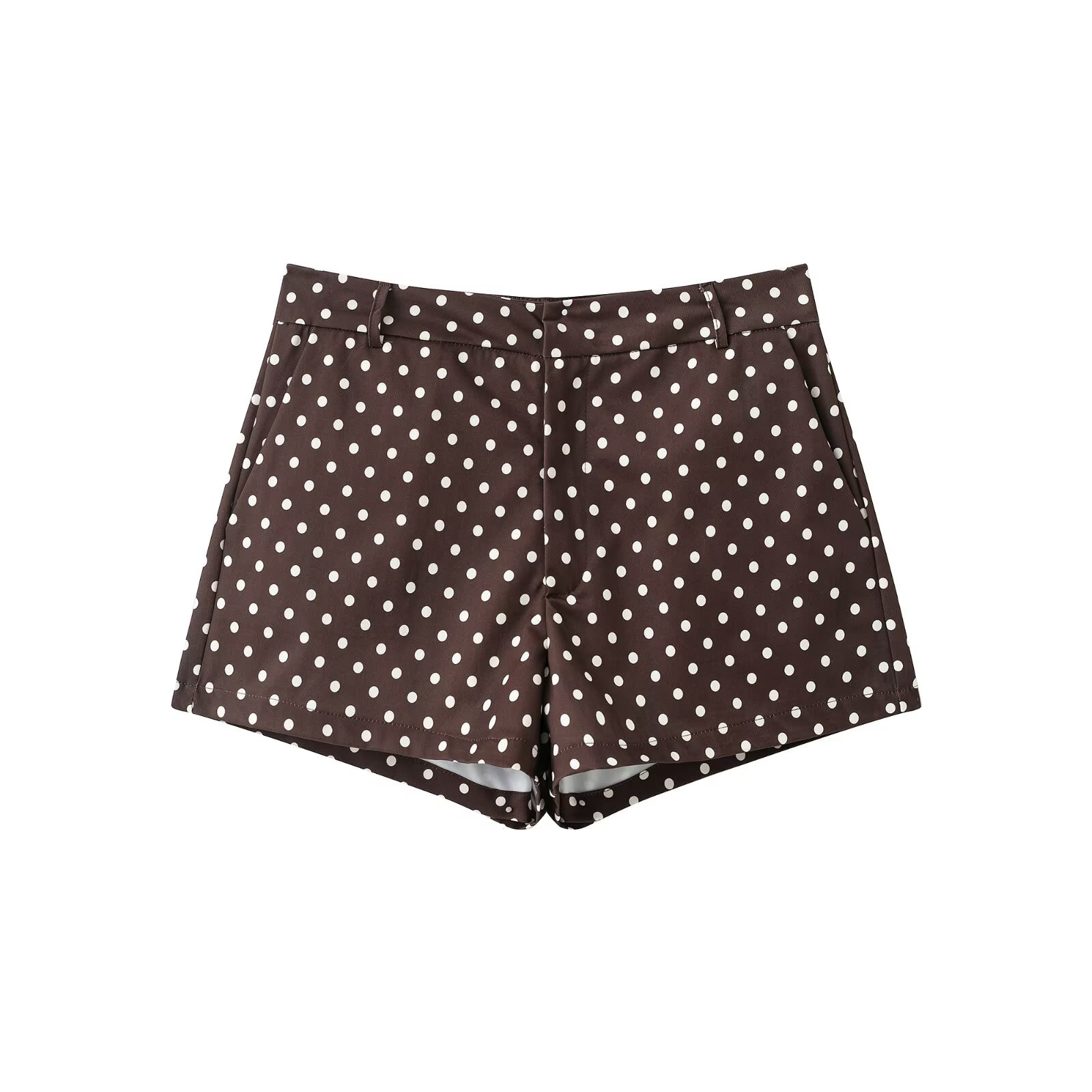 Polka Dot Print Stand Collar Bomber Jacket