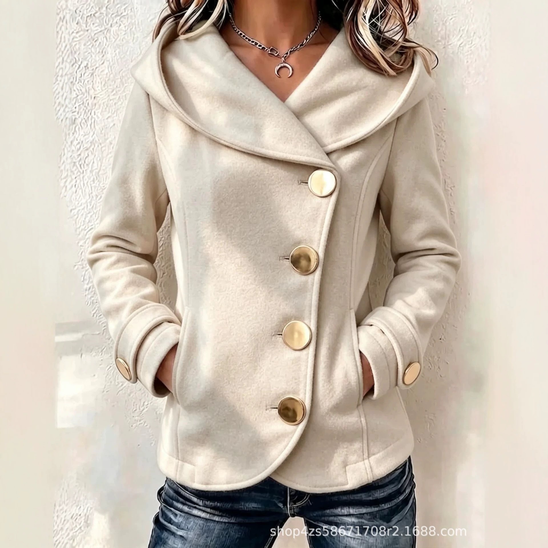 Women's Solid Color Hooded Long Sleeve Sweatshirt