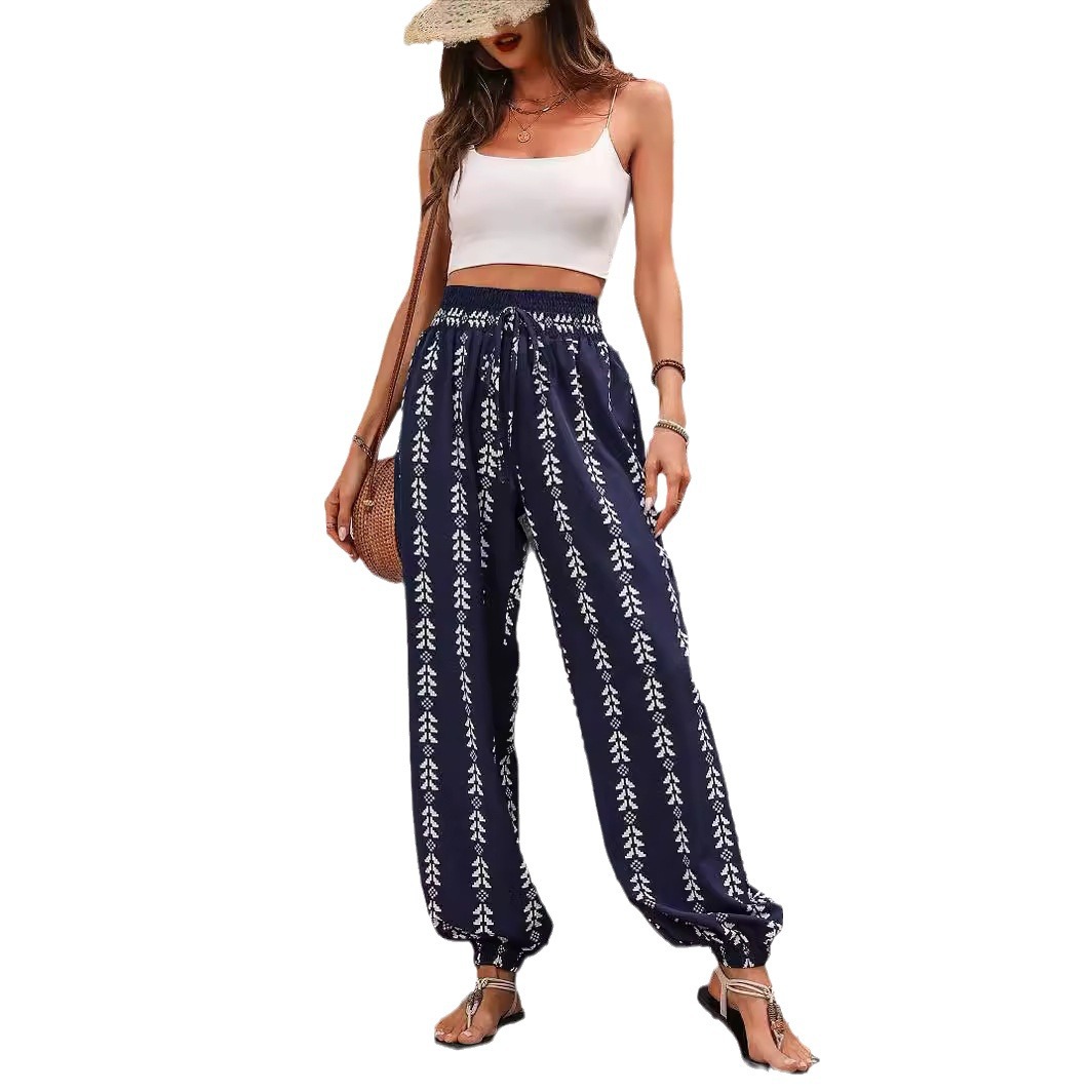 Mesh Wide-Leg Lantern Pants Casual Streetwear
