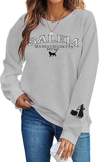Women's Halloween Ghost Pumpkin Bat Print Crewneck Sweatshirt