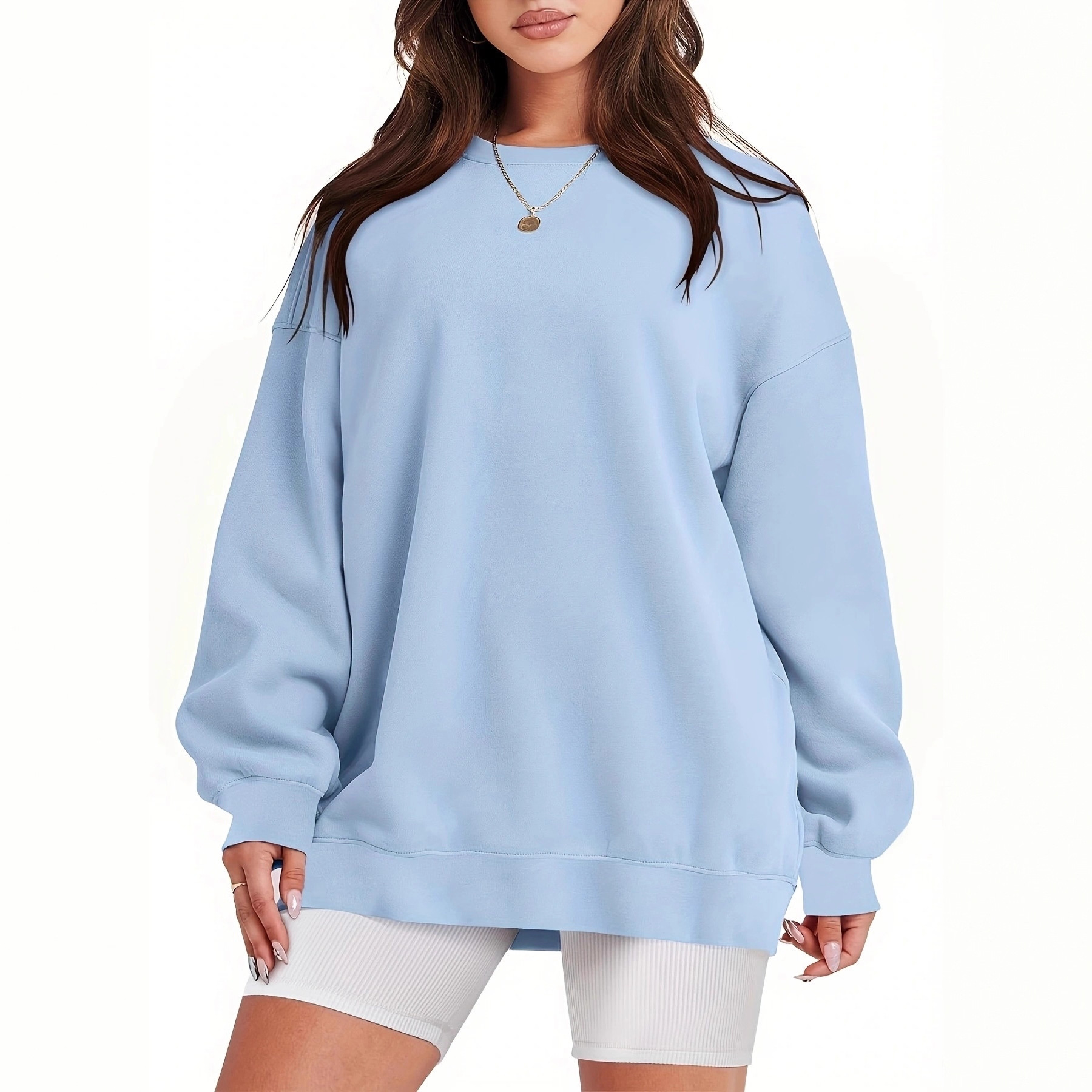 Women's Oversized Loose Crewneck Pullover Sweatshirt Long Sleeve