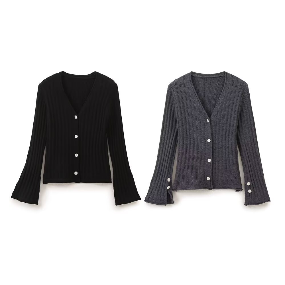 Women's Split Cuff Knit Top and Mini Skirt Set