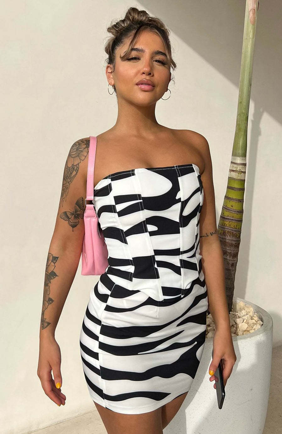 Women's Corset Tank Top and Mini Skirt Set