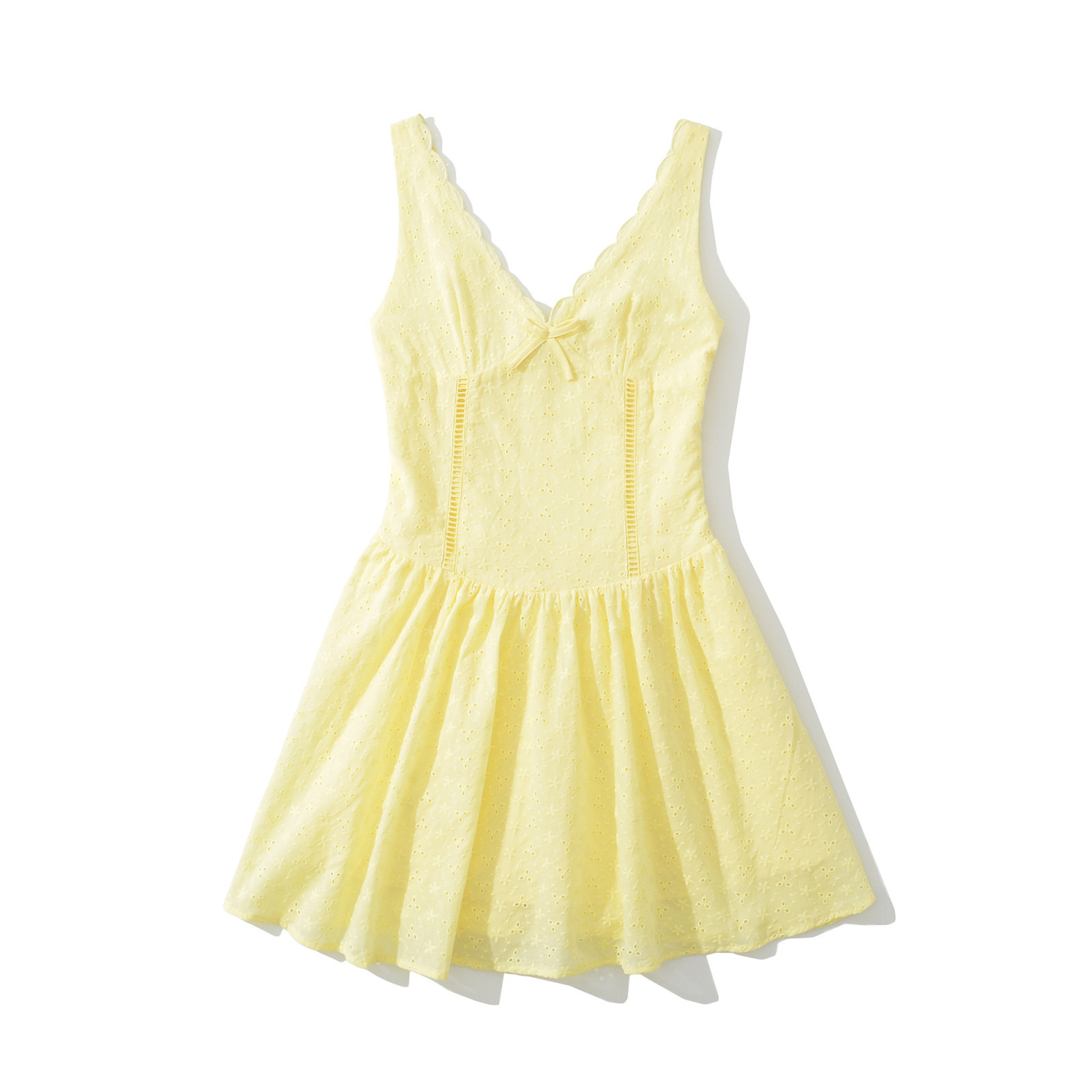 Sweet Fresh V-Neck Sleeveless A-Line Midi Dress