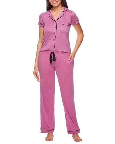 Women's Cuban Collar Letter Print Short Sleeve Shirt and Pants Set