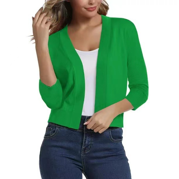Women's Elegant Short Knit Cardigan Sweater