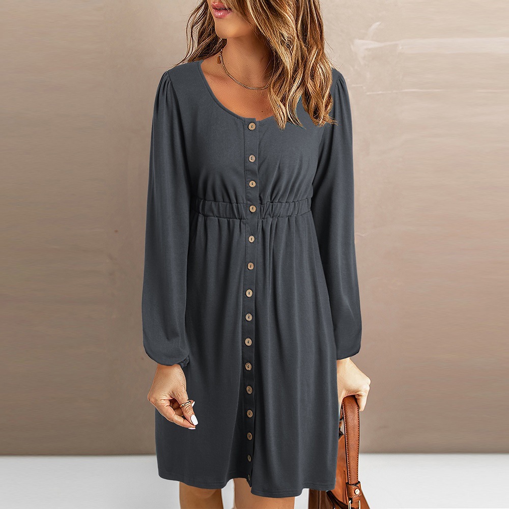 Women's Off-Shoulder Long-Sleeve Mini Dress with Waist Cinch