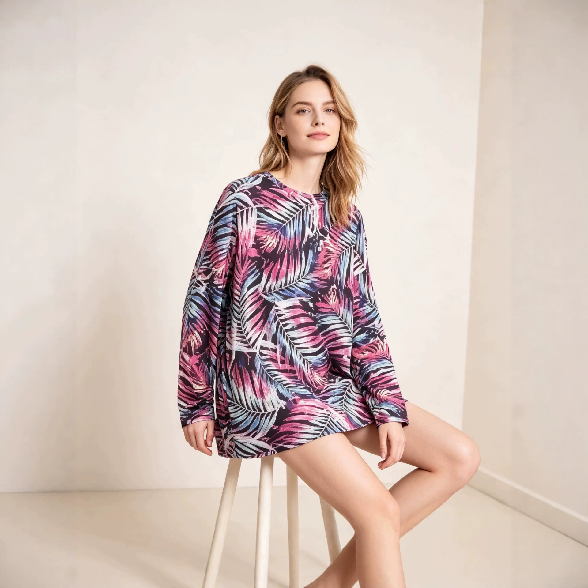 3D Print Christmas Sweater Women's Crewneck Long Sleeve Pullover